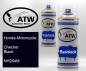 Preview: Honda-Motorcycle, Checker Black, NH264M: 400ml Sprühdose + 400ml Klarlack - Set, von ATW Autoteile West.